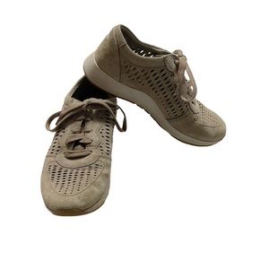Dansko Charlie Perforated Walnut Suede Walking Shoes Sneakers Womens 36 EU 6 US
